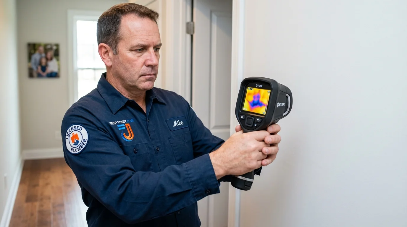 Thermal imaging leak detection by Johns Plumbing LLC in Madawaska